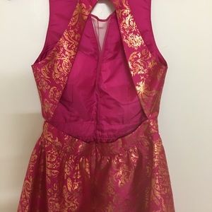 Elegant pink and gold party/wedding dress